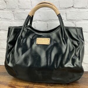 Kate Spade Black Fulton Street Treesh Handbag
